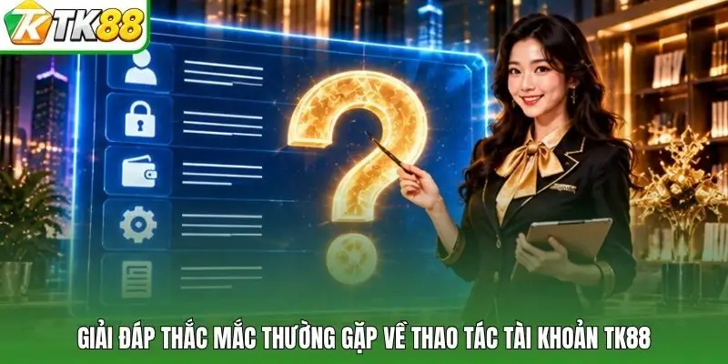 Giải đáp thắc mắc thường gặp về thao tác tài khoản TK88
